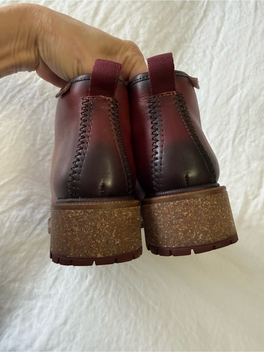 Pikolinos | Women's 40 (US 9) | Oxblood Leather Moto Boots Casual Lace Arcilla - Picture 6 of 10